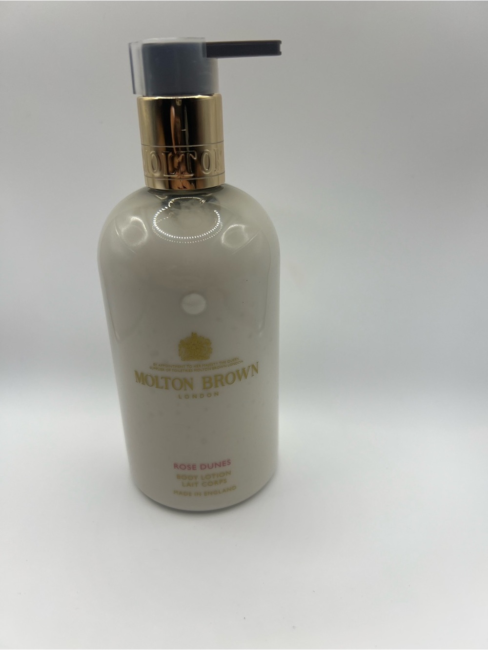 Molton Brown Cream & Gold Rose Dunes Body Lotion Pump Bottle